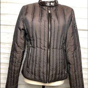 Michael Kors Down Jacket w/Faux Leather trim